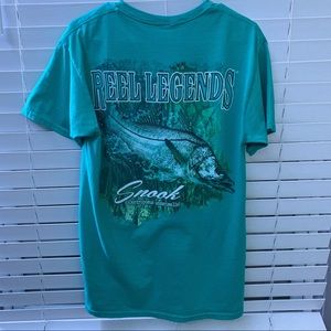 Reel Legends Graphic T-Shirt Mens M Teal